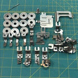 Sewing Machine Presser Foot Set - Silver